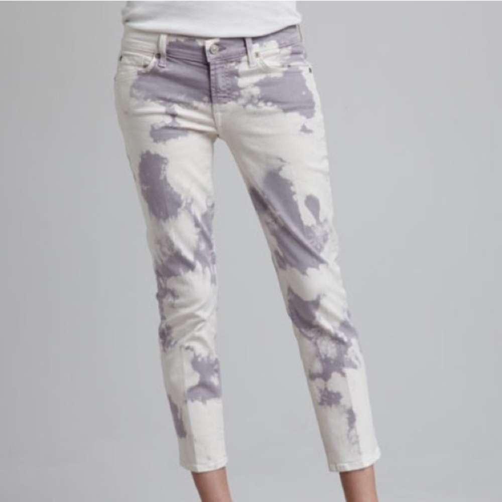 7 FOR ALL MANKIND Lavender Tie Dye Boyfriend Jeans Size 31